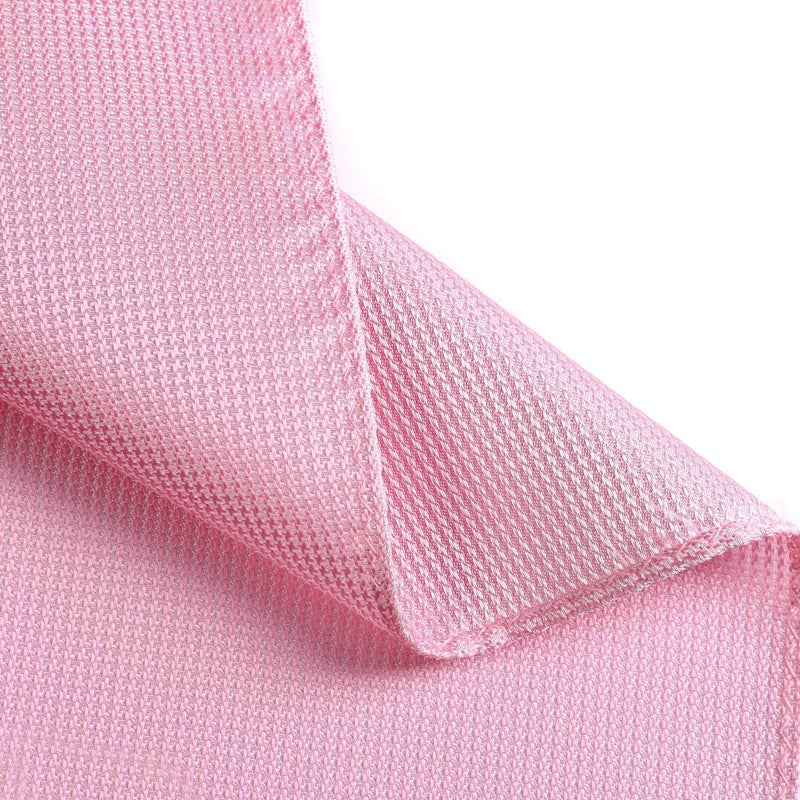 fortunatever Rosy Pink For Men,Mens Solid Necktie With Pocket Square+Gift Box,58"Ã—3.35" - Image 4